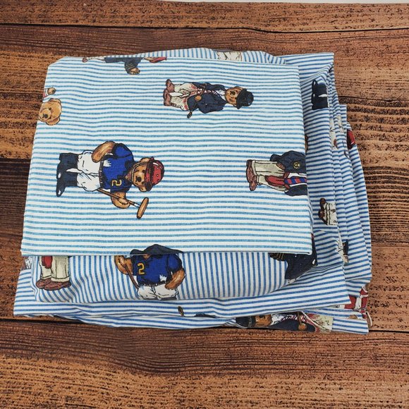 3-Piece Ralph Lauren Sheet Teddy Bear